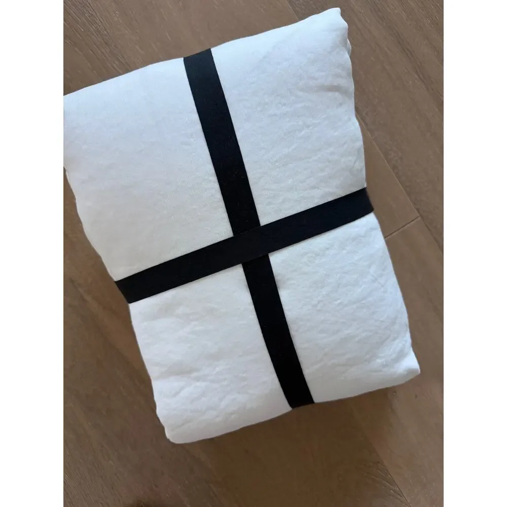 New West Elm Signature Tencel Linen Queen Sheet Set White